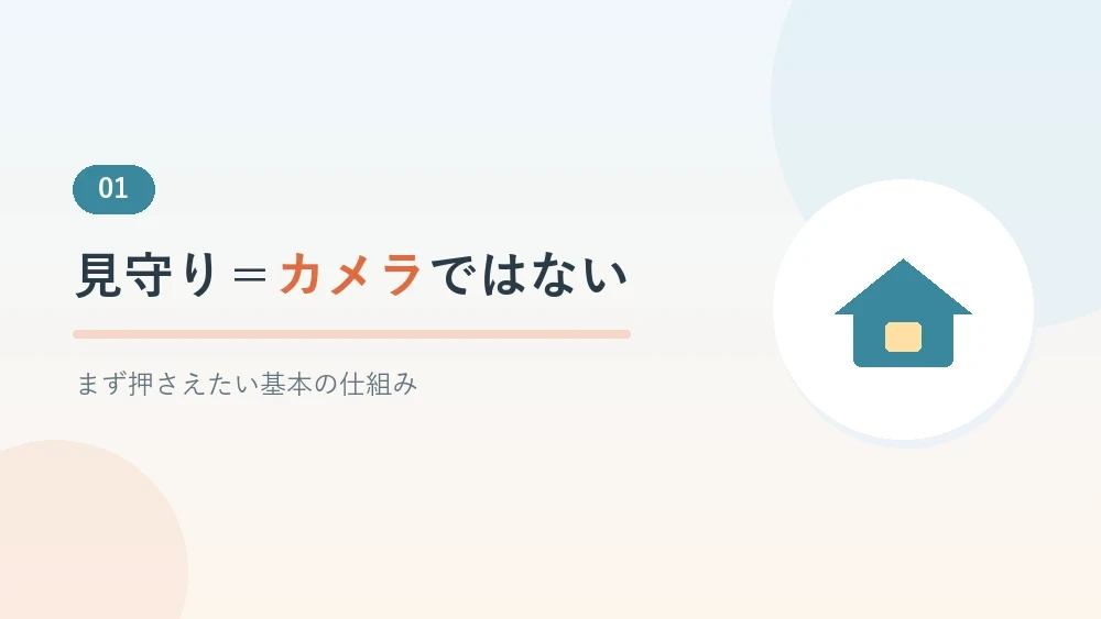高齢者見守りサービスの基本の仕組みを解説するセクションのバナー画像