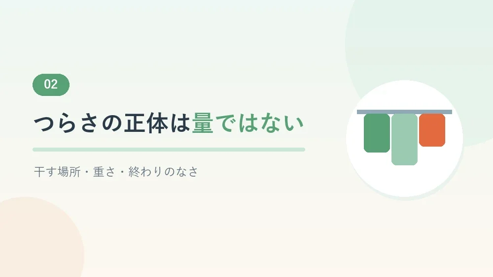 介護の洗濯がつらい原因を解説するセクションのバナー画像