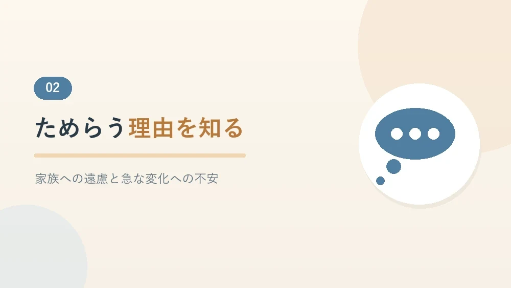 家で過ごすことをためらう理由を解説するセクションのバナー画像